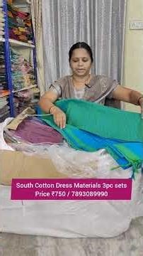 Premium South Cotton Dress Materials 3pc sets