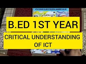 b.ed assignment 1st year CRITICAL UNDERSTANDING OF ICT #maharishidayananduniversity #BED1STYEAR