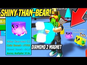 SHINY THANOS BEAR PET AND BEST REBIRTH MAGNET IN MAGNET SIMULATOR!! (Roblox)
