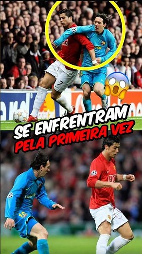 The first time Messi and Cristiano faced each other 😱