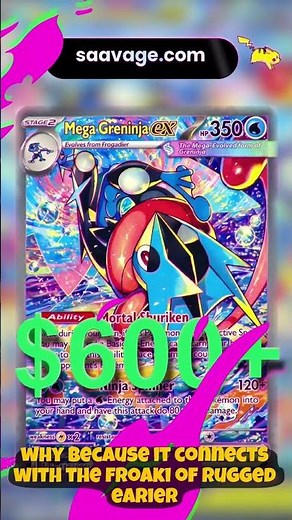 Mega Greninja Is Now PRICELESS Thanks To This! #pokemon #chaosrising #tcg #greninja #froakie #sir