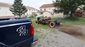 Iron Trap Garage on Instagram: "A little duct taped hand throttle, some cobbled together brackets to hold the steering and the “gas tank” and we’re ready to rip! Oh.. and there’s no brakes 🤪 #irontrapgarage #itaintstupidifitworks #flathead"