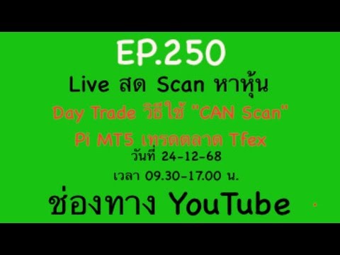 EP.250 24-12-68 Scan หาหุ้น Day Trade วิธีใช้ "CAN Scan" & Pi MT5 เทรดตลาด Tfex 9.30-17.00