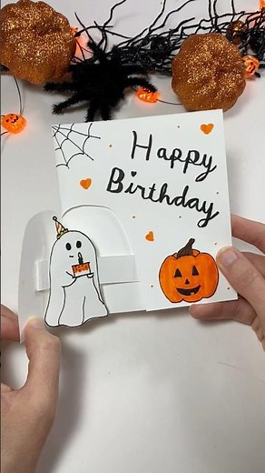 Easy DIY Ghost Birthday Card 🎃