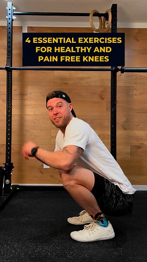 4 Essential exercises for healthy and pain free knees 🔥 Want to learn more about reducing your pain and improving your lifts? Follow for more exercises! | Primal Mobility