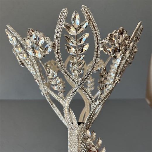 Luxury Crystal Bridal Bouquet Holder, Couture Rhinestone Wedding Bouquet Handle, Statement Bride Accessory