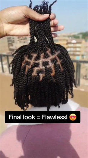 Mini twists on natural hair step-by-step process #naturalhair