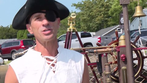 Rhode Island man transforms sailboat into pirate ship