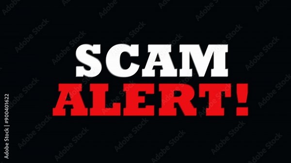 Animated Flashing Scam Alert | Warning Message Animation Stock Video