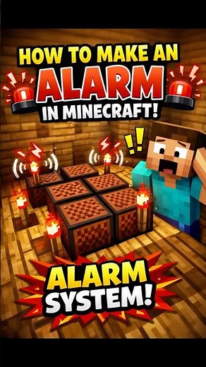 Minecraft Alarm System Using Note Blocks 🚨