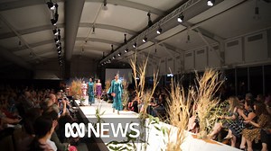INDIGENOUS DESIGNS: It has been a fashion show of a different kind in Darwin, with well known designers collaborating with Indigenous communities. Local models have been strutting the catwalk and showing off the textiles, which are helping create jobs and generate pride in some remote communities. | ABC Darwin