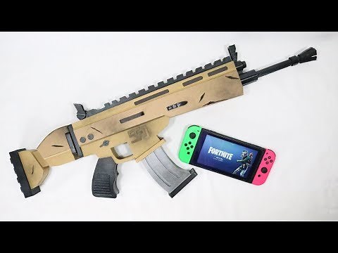 Cardboard DIY Fortnite Assault Rifle (SCAR) Toy-Con フォートナイト アサルトライフル（SCAR）Toy-Con