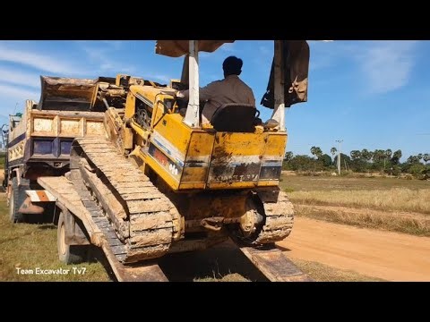 Heavy Equipment Bulldozer Repairing Rural Road