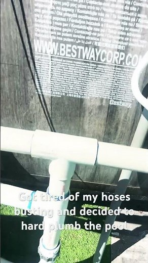 Hard plumb above ground pool made easy with inch and a half PVC and a couple of reducers ￼