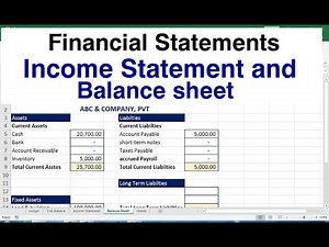 income statement and balance sheet template excel
