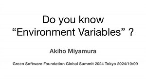 Do you know “Environment Variables” ?