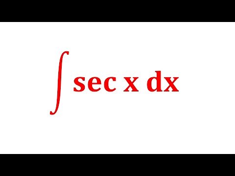 Integral of sec(x) Using Partial Fractions