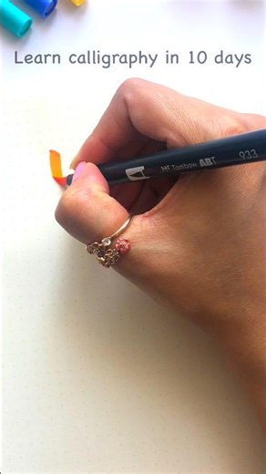 Descender Loop Practice ✨ Easy Calligraphy Strokes for Beginners #shorts