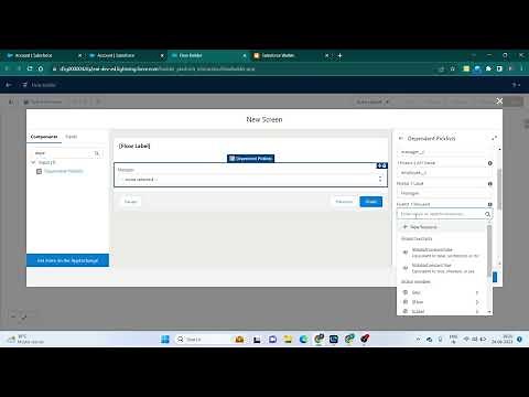 Dependent picklist in Salesforce flow | Input screen component in Screen Flow