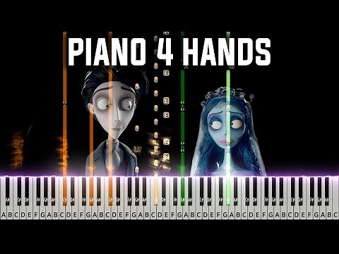 Corpse Bride - The Piano Duet/Victor's Piano Solo | Piano 4 Hands Tutorial (Version 2) + Sheet Music