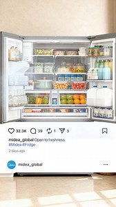 Open to freshness. #Midea #Fridge | Midea
