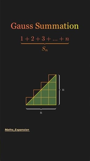 Gauss summation 😯1️⃣ by maths_expansion #apple #Gauss #Mathematics #reels #viral #animation #sum
