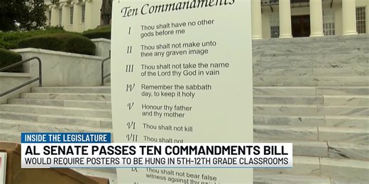 ‘Ten Commandments bill’ passes Alabama Senate