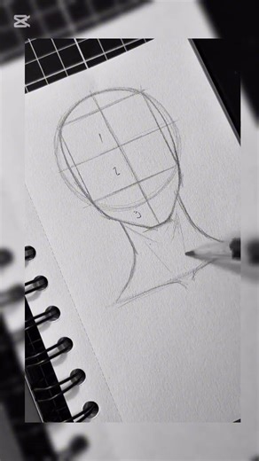 Easy face shape drawing tutorial 🌝#animedrawing#animeface#easydrawing#graduation
