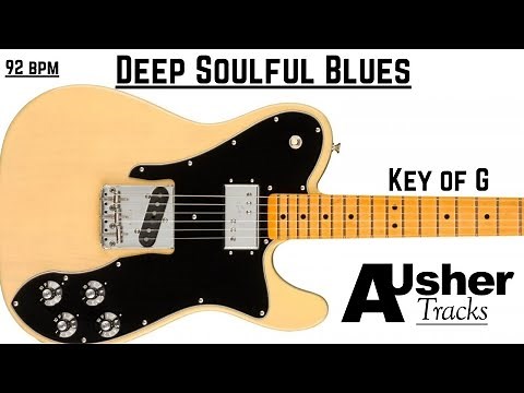 Deep Soulful Blues Guitar Backing Track Jam in G major
