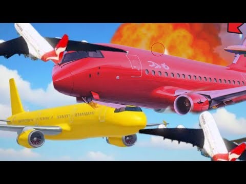 Megalodon Shark Attacks A Big Airplane After An Emergency Water Landing | GTA 5