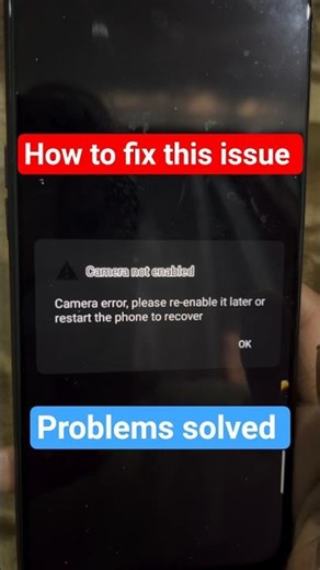 Camera error | please re enable it later or restart the phone to recover | Infinix Mobile Camera