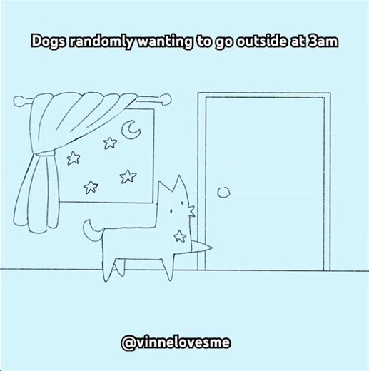 Dogs randomly wanting to go outside at 3am #trend #animationmeme #animation #hamilton #oc