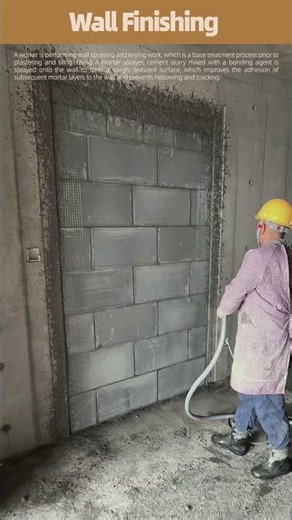wall spraying and keying work