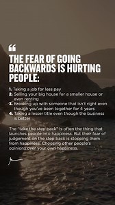 301K views · 2.3K reactions | One step back 3 steps forward. So few are willing to take a step back for happiness, it’s unfortunate because a lot of that is based on societies current pov and judgement - try to block out the noise and lean into your truth, choose humility and grit and inconvenience for a period of time to get to your joy ❤️❤️☀️ | Gary Vaynerchuk | Facebook