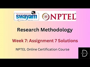 Research Methodology Week 7 Assignment Answers ||Jan 2024|| NPTEL