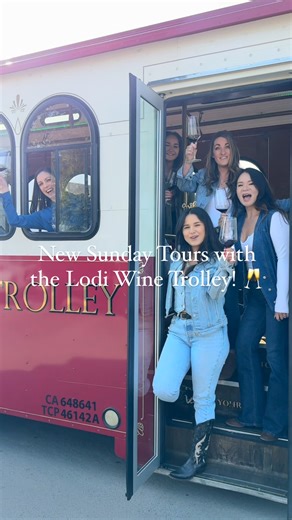 Lodi Wine Country on Instagram: "All new wine tour in Lodi! “Sunday Sipping in Lodi” with @lodiwinetrolley You’ll start off at Scotto’s in downtown Lodi, and hop on the trolley to visit two wineries, enjoy a deli lunch and enjoy the best music & vibes. 🥂 View more information here: https://visitlodi.com/things-to-do/lodi-wine-trolley/ #lodica #lodiwinetrolley #lodi #winetour #wineries #winecountry"