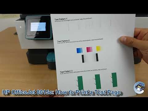 HP OfficeJet 8015e: How to Print a Quality Test Page/Report