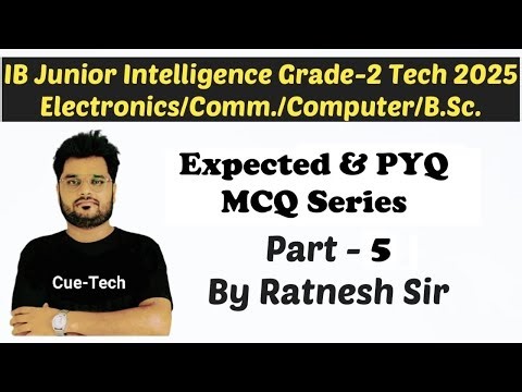 || IB JIO 2025 🚀 || Last 10 Days || PYQ & Expected MCQ Practice Session Day-5 || By Ratnesh Sir