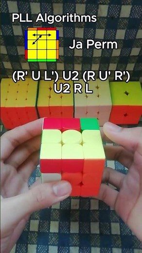 Learn Cube Algorithms | Day#10 PLL Ja-Perm | #cubing #pll #rubikscube