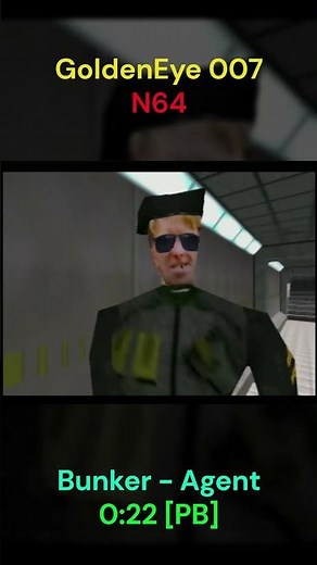 GoldenEye 007 - SPEEDRUN - Bunker - Agent - 0:22 [PB] - N64 #goldeneye #007 #nintendo #speedrun