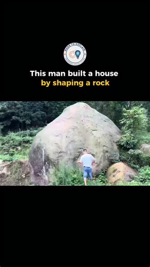 Made_to_Explain on Instagram: "The video features an incredible example of monolithic architecture, where a home is literally carved out of a single, massive natural rock formation rather than built with traditional bricks and mortar. This process, often called rock-cut architecture, involves meticulously hollowing out the interior and shaping the exterior using specialized tools to ensure structural integrity while following the stone's natural veins. By working with the earth instead of agains