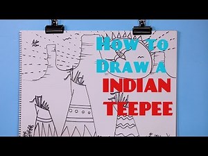How to Draw a Indian Teepee - Great Artist Mom - Guided Drawing