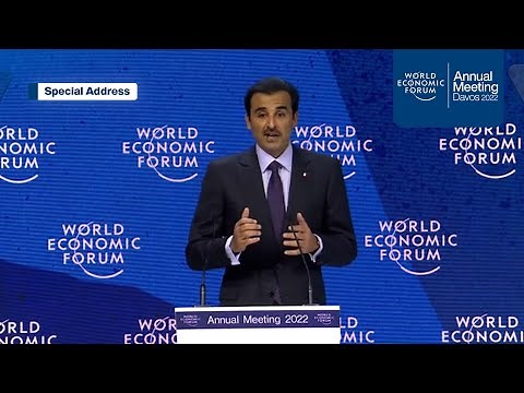 Special Address by Tamim Bin Hamad Al Thani, Amir of the State of Qatar | Davos | #WEF22