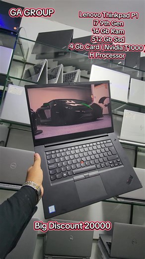 ✨ Lenovo ThinkPad P1 (Business Class Laptop) ✨ ⚡ Intel Core i7 – 9th Generation 💾 16GB DDR4 RAM (Expandable) 🚀 512GB SSD (NVMe) – Fast Performance 🖥 15.0” Full HD Display – Sharp & Clear ⌨️ Backlit Keyboard – Comfortable Typing 🛡 ThinkPad Build Quality – Strong & Reliable 🔋 Good Battery Backup 🎒 Lightweight & Portable Design 💣 H Processor 🎯 Best For: ✔ Office Work ✔ Online Classes ✔ Browsing & Multitasking ✔ Business & Daily Use ✅ Condition: Excellent 💼 Original Lenovo ThinkPad Series 0