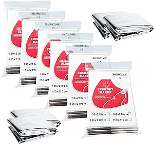 Amazon.com: VSSOLO Emergency Mylar Blanket - Polyester Emergency Blanket. Designed for NASA, Hiking, Outdoor Survival, Marathons Or First Aid (Silver Pack of 10) (10) : Sports & Outdoors