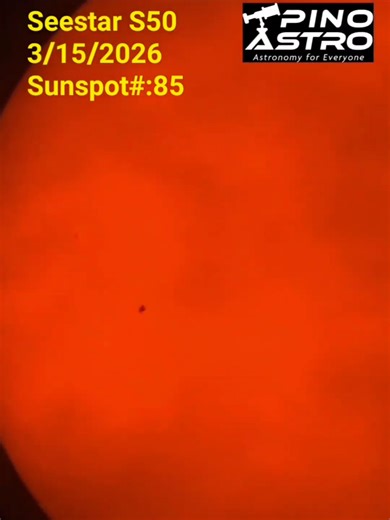 Sun on March 15, 2026 #Seestar #telescope #sunspots #solarobservation #sun
