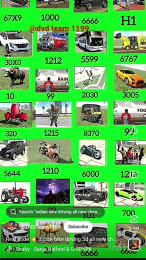 Indian bike driving 3D game ka new cheat code like and subscribe