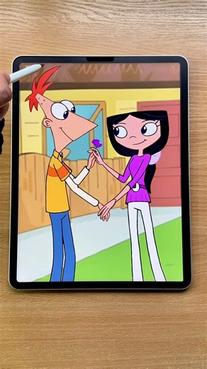 Isabella digital transformation art #isabella #cartoontransformation #phineasandferb #cartoon