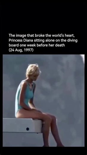 When Princess Diana sitting alone on the diving board one week before her death#viralshort #shorts