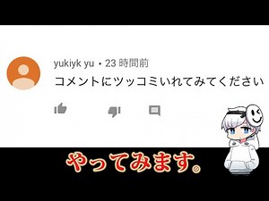 自分の動画のコメントにツッコミをいれてみた。